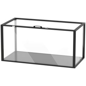Large Acrylic Hamster Cage, Chewproof Guinea Pig Cage with Openable Top, for Hedgehog, Dwarf Hamster, Rat (Option: Black-1120x570x100 mm)