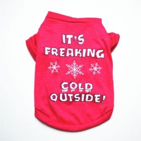 Breathable cool cotton vest for dogs in summer (Option: Rose Red-S)
