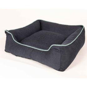 DGS Pet Products Repelz-It Upholstery Chenille Lounger Pet Bed Extra Small Blue/Grey 19" x 15" x 7.1" (Color: Blue/Grey, size: Extra Small)